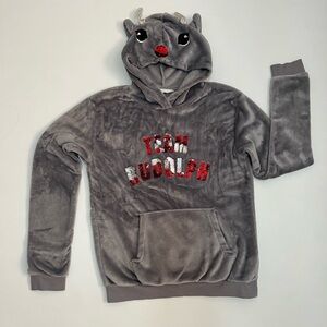 H&M Rudolph Gray Fur w Interactive Sequins • 14y+